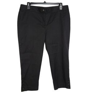 Talbots Petites Womens Pants Size 10P The Perfect Skimmer Black Cropped Mid Rise
